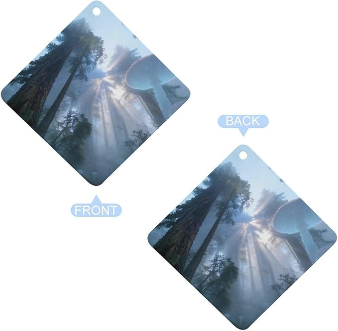 5PCS Car Air Freshener Hanging Personalized Double Sided Tropical Rainforest Car Fresheners Long Lasting New Cars Scents Cute Automotive Freshies for Closets Drawers (tea)