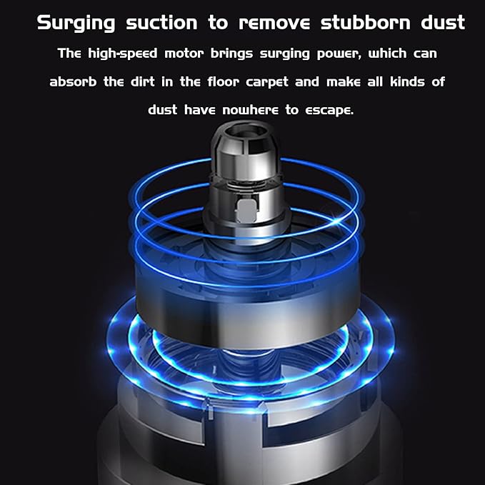 Cordless Stick Vacuum 120W Powerful Suction Handheld Vacuum 3-Speed Cleaner for Carpet and Hardwood Floor DebrisDustsPet Hair