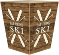 Marye-Kelley WB8707-Eat Drink Ski Wastepaper Basket