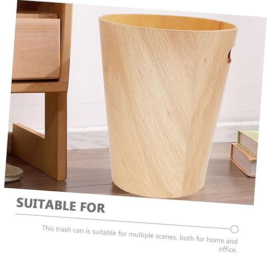OUNONA Garbage Bin Simple Elegant Design Wastebasket for Home Office Bathroom Chic for Living Bedroom
