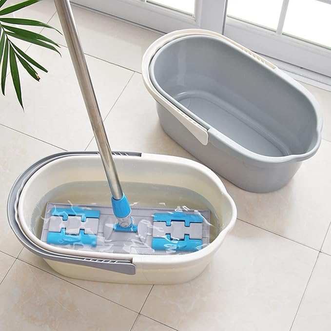Haundry 4.5 Gallon Cleaning Bucket Good Grips Household Mop Bucket for Cleaning Supplies Cleaning Caddy Organizer Basket with Handle 17.1L White
