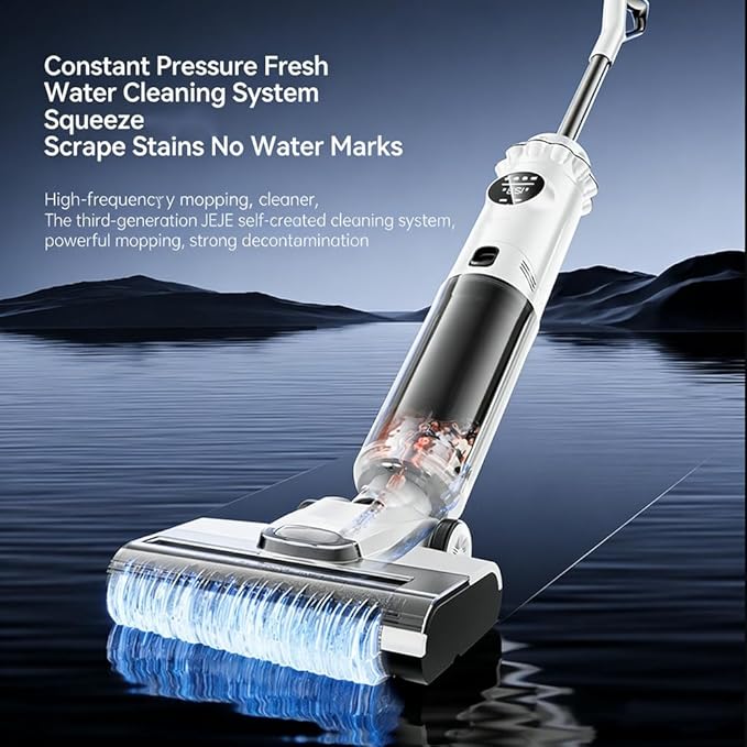 Vacuum Mop All in OneComplete Wet Dry Vacuum Cordless Floor Washer One-Step Cleaning for Hard Floors