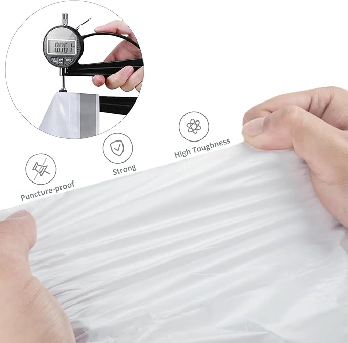 5 Gallon Heavy Duty Trash Bags 1.2 Mil Thick with Reinforced Drawstring | Compatible with 5Gallon Bucket &amp Mesh Trash Can &amp Fit All 5 Gallon Trash Can | Tear &amp Leak Resistant