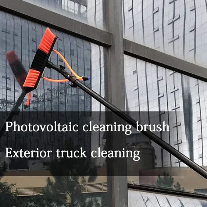 Water Fed Window Cleaning Pole Hose-Fed Window Cleaner Brush 3.6M-7.2M Water Fed Extendable Cleaning Pole7.2M/7.2M
