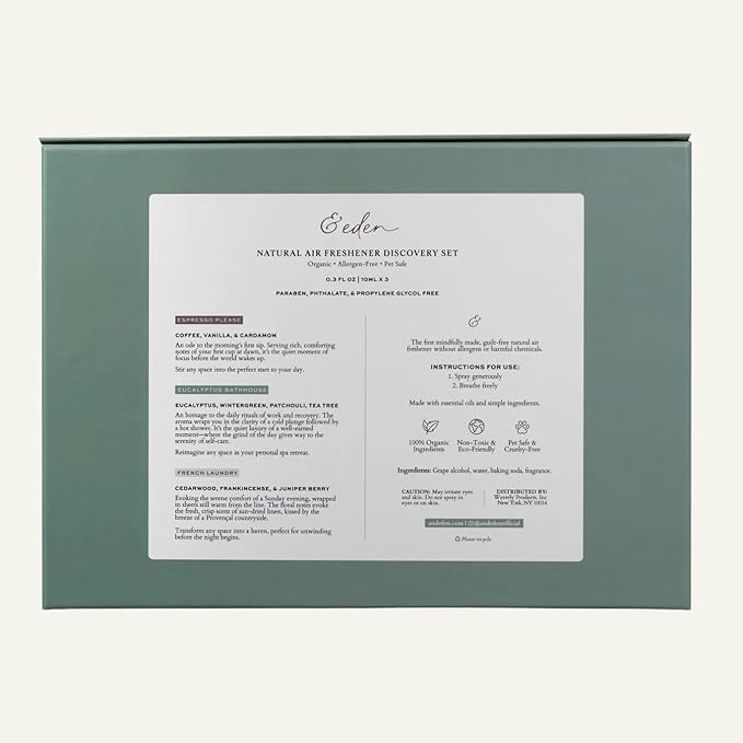 &ampEden Natural Air Freshener Discovery Set