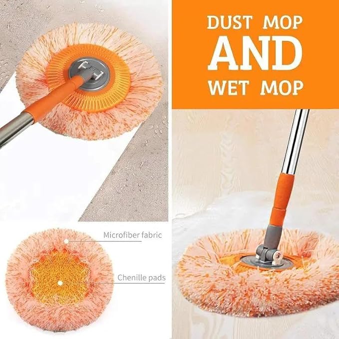 Wall Cleaner Mop with Long Handle 69 Inches Adjustable Ceiling Cleaning Tool Duster Extendable Long Handle Baseboard Cleaning Duster Ceiling Fan Blade Cleaner Duster