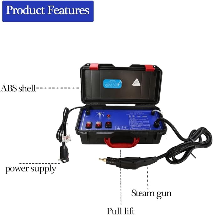 High Pressure Handheld Steam Cleaner Portable 3000W High-Temperature Steamer For Car Home Kitchen Bathroom(220v#3000w)