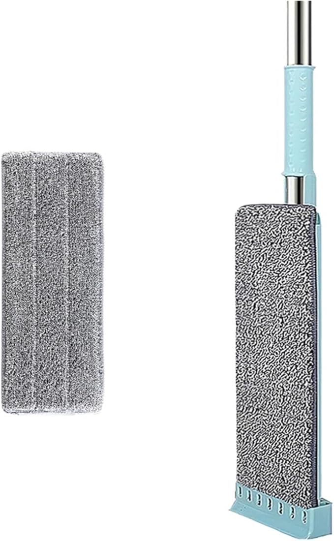 Flat Mop Hand Free Squeeze Cleaning Floor with Washable Pads Household Cleaner Tools(1 Mop and 1 pad)