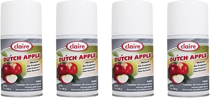 Claire CL104 Dutch Apple Metered Air Freshener 7 Oz. Net Wt. (4 Pack)