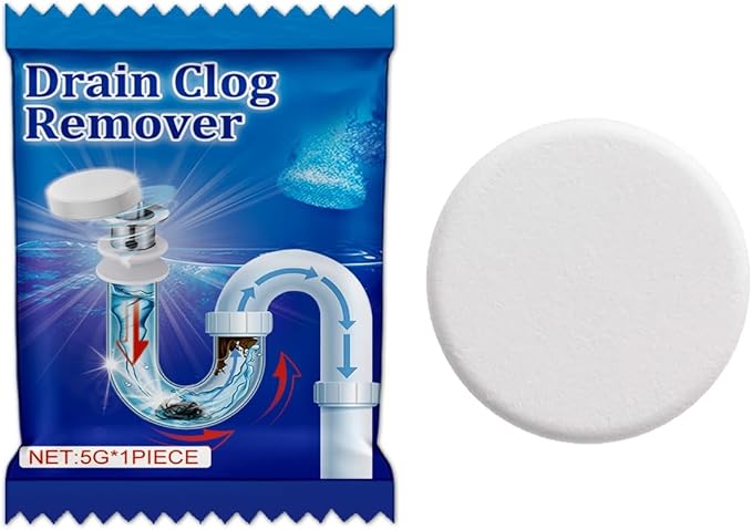 Drain Cleaning Effervescent Tablets | Unclog Deodorize &amp Prevent Blockages in Sinks Toilets Showers &amp More(20PCS)