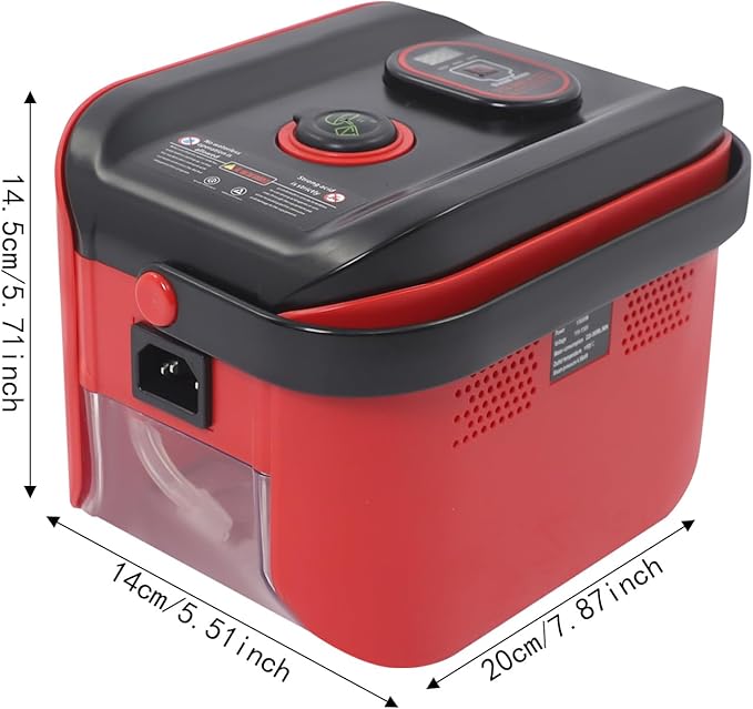 1500w Handheld Steam Cleaner 4.5 Bar Steam Cleaner W/6.56ft Hose +4 Brush3 Levels Steam Output &amp Electronic Digital Display For Home FurnitureBathroomCar Detailing. (Red)