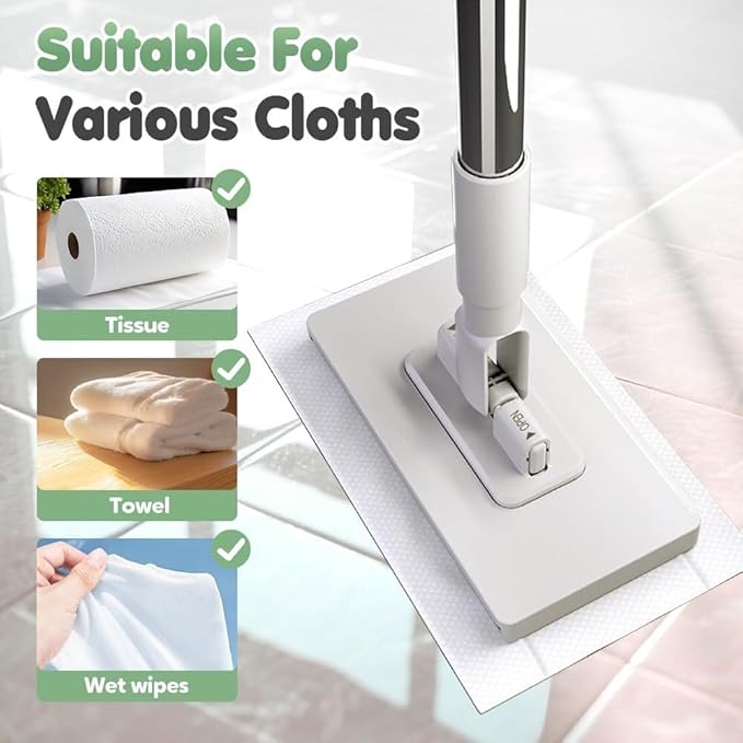 Snap Grip Mini Mop Zero Touch Mini Mop with Automatic Gripping No Wash Mops for Wet and Dry Floor Cleaning at Home