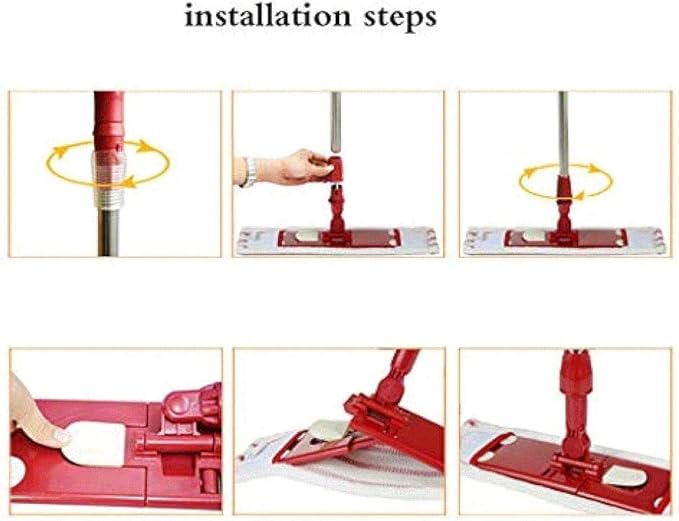 Mop- Super Absorbent Microfiber Dust Mop with Stainless Steel Telescopic Handle with mop for Floor Cleaning