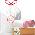39 Gallon Lawn &amp Leaf Trash Bags Drawstring 50 Count Heavy Duty White &amp Unscented Plastic Bags Multi-purpose Garbage Bags for Home Commercial Outdoor Construction Industrial