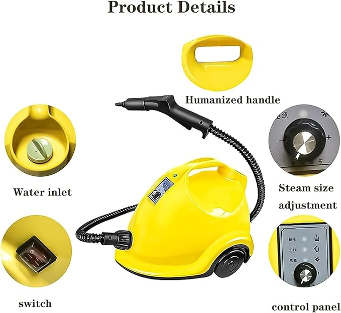 Handheld Steam Cleaner Powerful Multifunctional Steam Machine High Temperature Steam for Cleaning Carpets Ovens