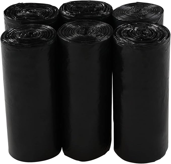 13 Gallon Black Garbage Bags Tall Kitchen Trash Bag 6 Rolls 150 Bags