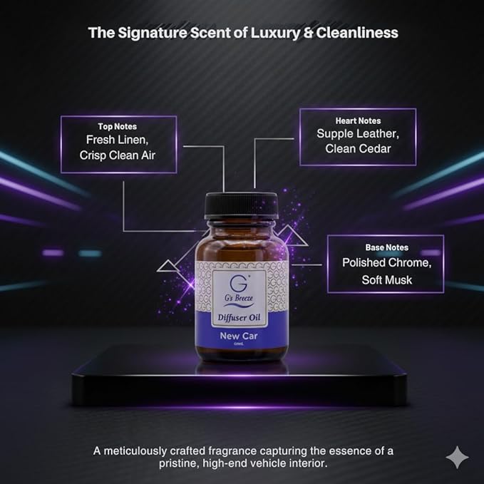 G’s Breeze Smart Diffuser with Refill – Bluetooth &amp Wi-Fi App Control Gradient LED Lighting Adjustable Scent Intensity Low Noise 24 Hour Schedule Aromatherapy Diffuser for Home &amp Office -