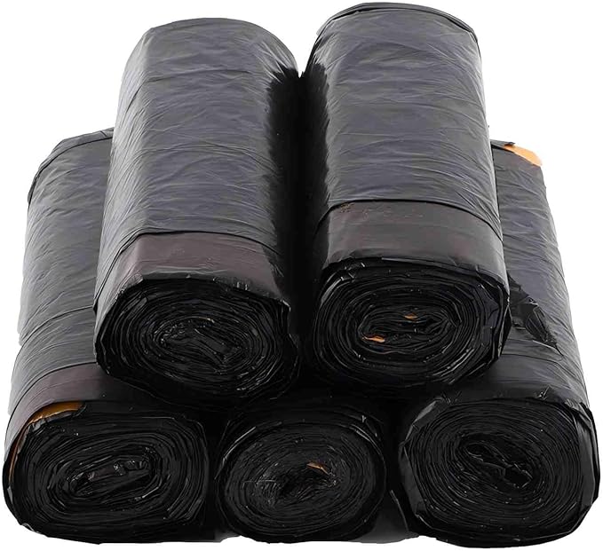 SuperValue 6-10 Gallon Trash Bags | 150 Count Bulk | Tall Kitchen | Can Liners | black Multi-Use Garbage BagsThickened garbage bags20 x 24 inch 50cm x 60cm