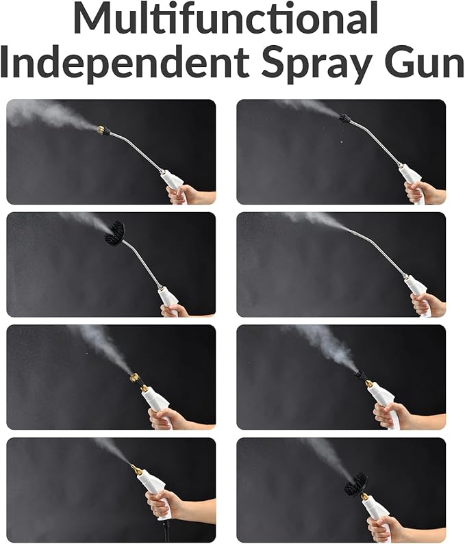 Handheld Steam Cleaner Steam Shot Cleaner 2500W High Heat Steamer for Bed Bugs High Temperature Steamer for Car Detailing Grout Steam Cleaner for Couch Windows Kitchen Bathroom Home
