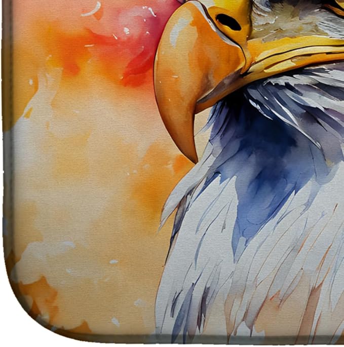 Caroline's Treasures DAC3214DDM Eagle Dish Drying Mat Absorbent Dish Drying Mat Pad for Kitchen Counter Dish Drainer Mat for Countertop 14 x 21 Multicolor