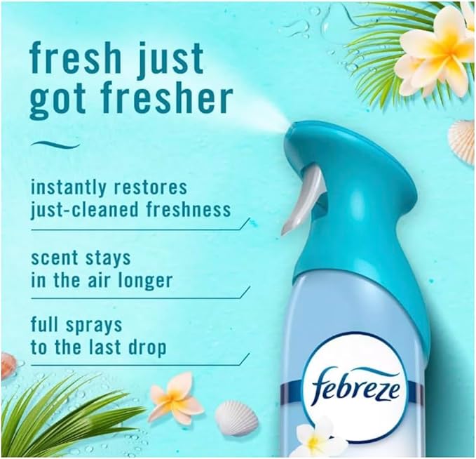 Febreez Refresh &amp Energize Air Freshener Spray Odor-Fighting Room Spray 8.1oz (Pack of 6)