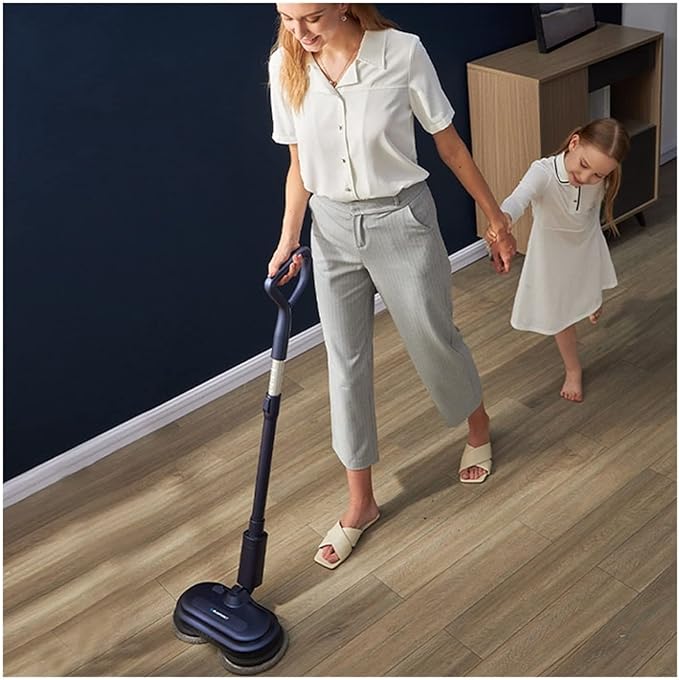 Steam Mop Cleaner 10-in-1 with Laminate/Hardwood/Tiles/Carpet Kitchen - Garment - Clothes - Pet Friendly Steamer Whole House Multipurpose Use (Color : Blue) (Black)