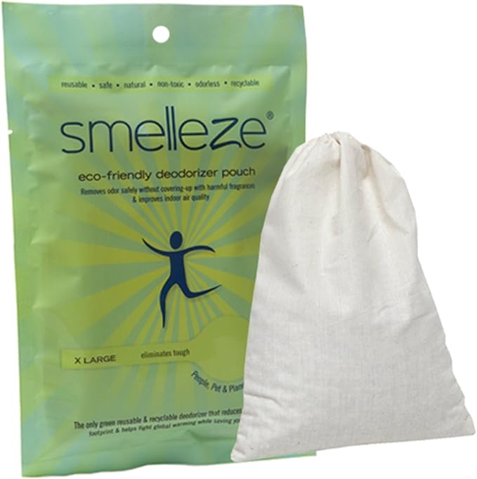 Smelleze Reusable Elderly Odor Eliminator &amp Nursing Home Room Deodorizer Pouch - Works for all Old Age Sick Nursing Home Hospices Urine and Feces Smell 150 Sq. Ft. Coverage
