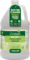 Biokleen Bac-Out Enzyme Cleaner and Stain &amp Odor Remover for Pet Stains Laundry Diapers Wine Carpets &amp More Eco-Friendly Non-Toxic Lime Scent 128 Ounces