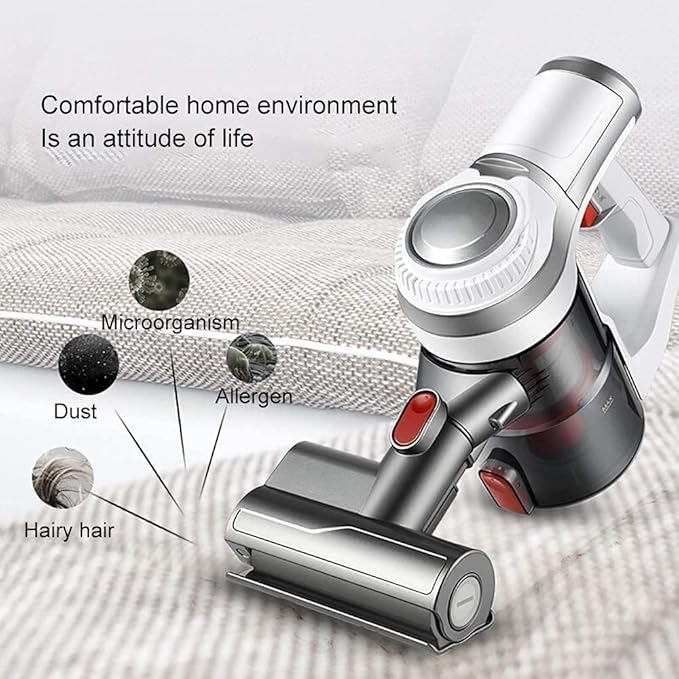 Cordless Vacuum Cleaner Stick Vacuum Cleaner - Powerful 8Kpa Suction Stick Vacuum Lightweight and Large Capacity Up to 30min Runtime Ideal for Home Hard Floor Carpet Car Pet