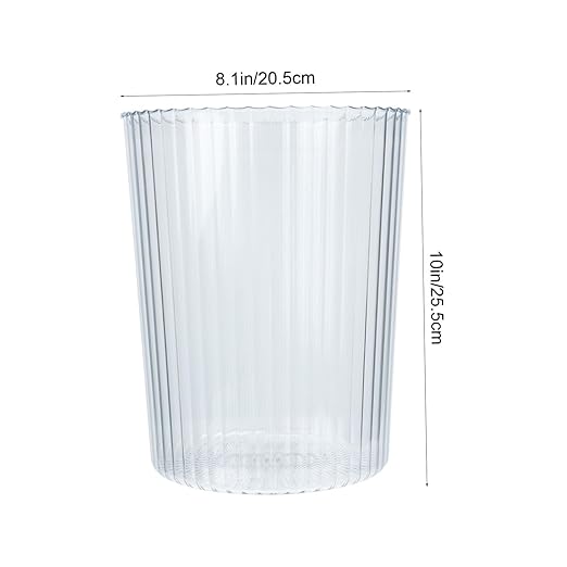 Luxshiny Transparent Capacity Garbage Can Simple Style Kitchen Trash Container for Home Bedroom and Office Use Eco-Friendly and Washable Waste Basket Small