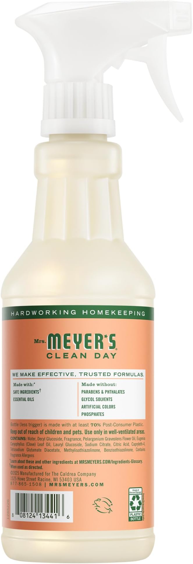 MRS. MEYER'S CLEAN DAY Multi-Surface Everyday Cleaner Geranium Scent 16 Fl Oz Bottle - 3 Pack