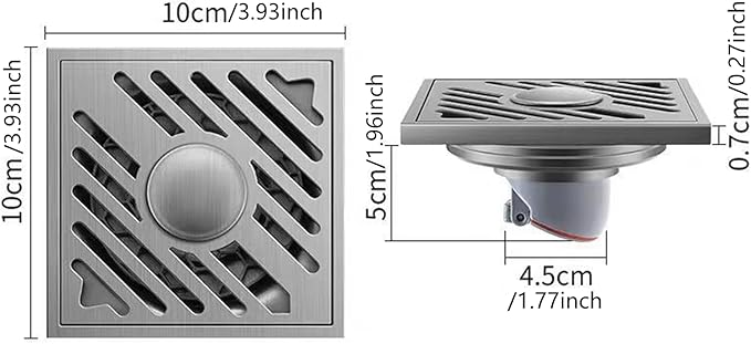 Portable Sturdy Stainless Steel Bathroom Drain Effective Hair and Debris Catcher for Daily Household Use Hotel Bathroom Odor Stoppers
