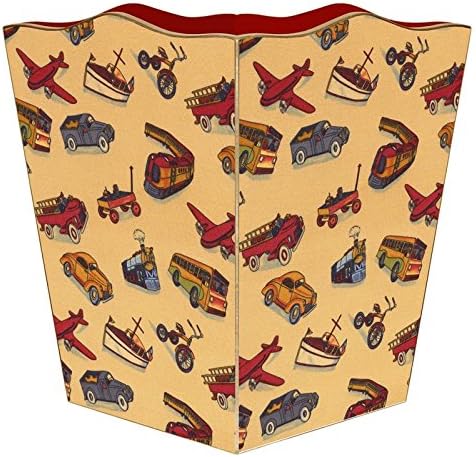 Marye-Kelley WB577-Trains Planes &amp Automobiles Wastepaper Basket