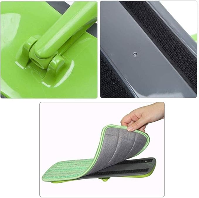 Mop 360 Degree Rotating Flat Wood Floor Mop Strong Absorbent Mop with Replacement for Home Business Lazy Mop