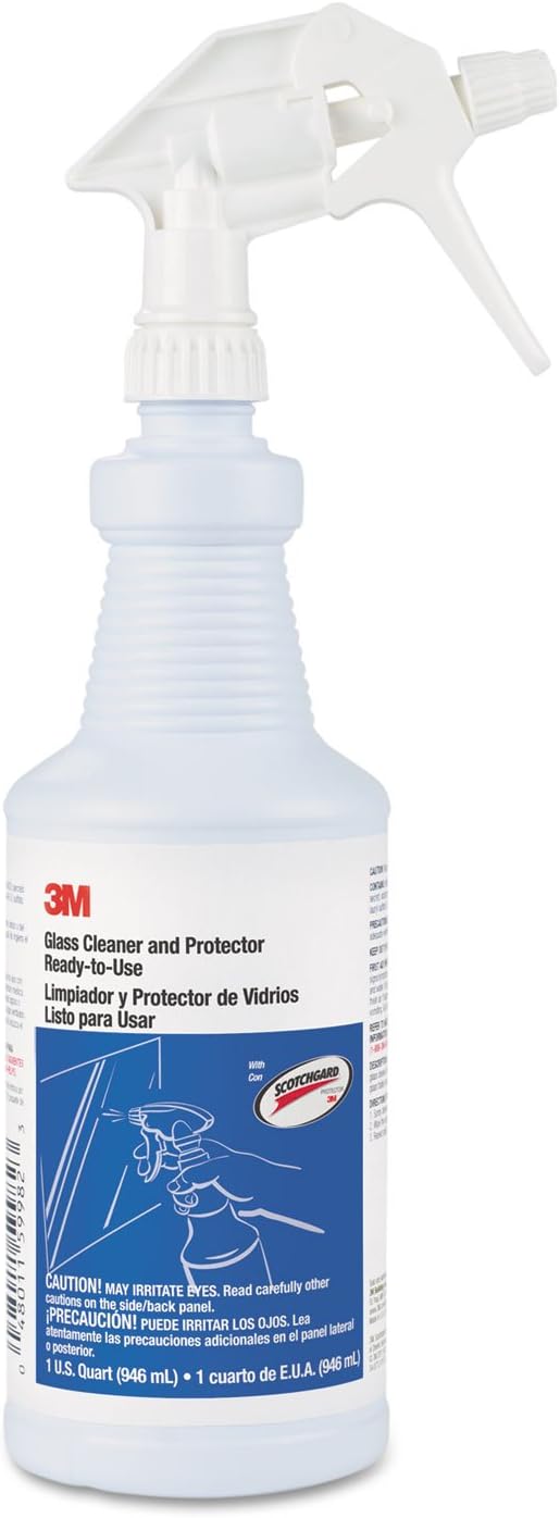 3M 59982 Ready-To-Use Glass Cleaner With Scotchgard Apple Scent 32oz Spray Bottle