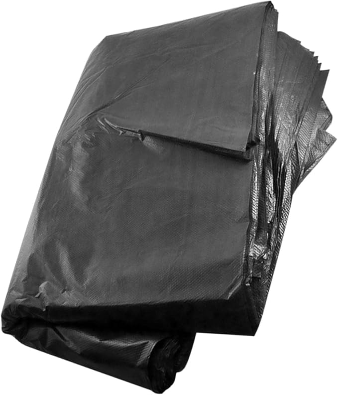 BETOOKY 50pcs Extra Large Black Garbage Bags 80x100cm Heavy Duty Trash Bags for Kitchen Commercial Outdoor Use Suitable for 100l Bins