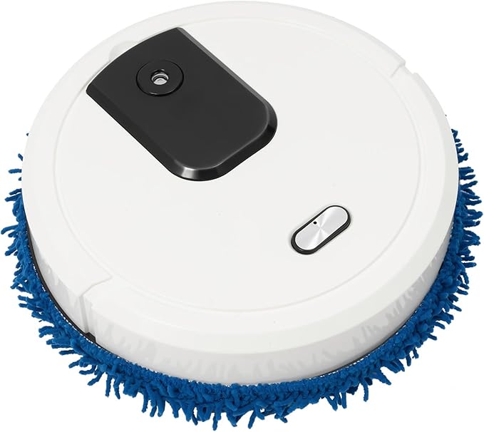 Mopping Machine Sweeping Robot Wet and Dry Dual-Purpose Mopping Machine with 4 Gears Automatic Mopping Machine for Wood Floor Marble Floor Tile Floor and Other Various Floor (White)