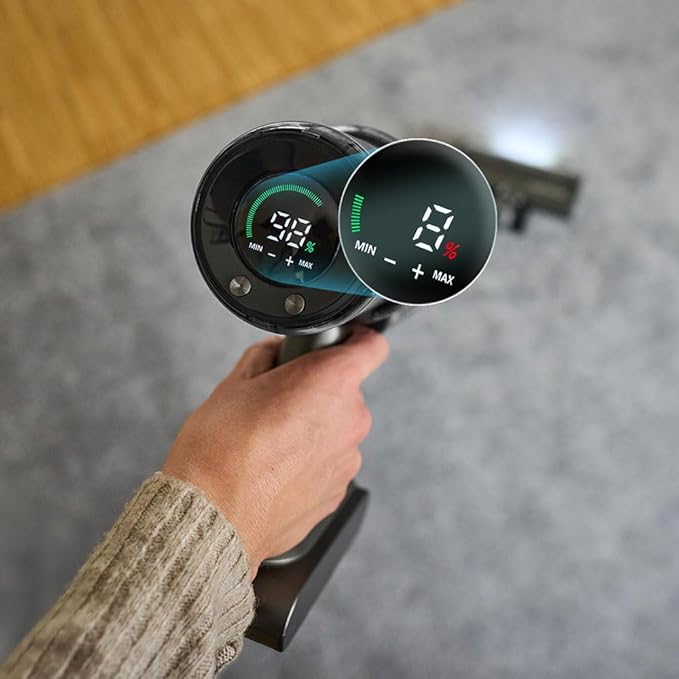 Sebo Balance A1 Cordless Lightweight Vacuum Cleaner with LED Display Advanced Filtration Electric Brush - Grey