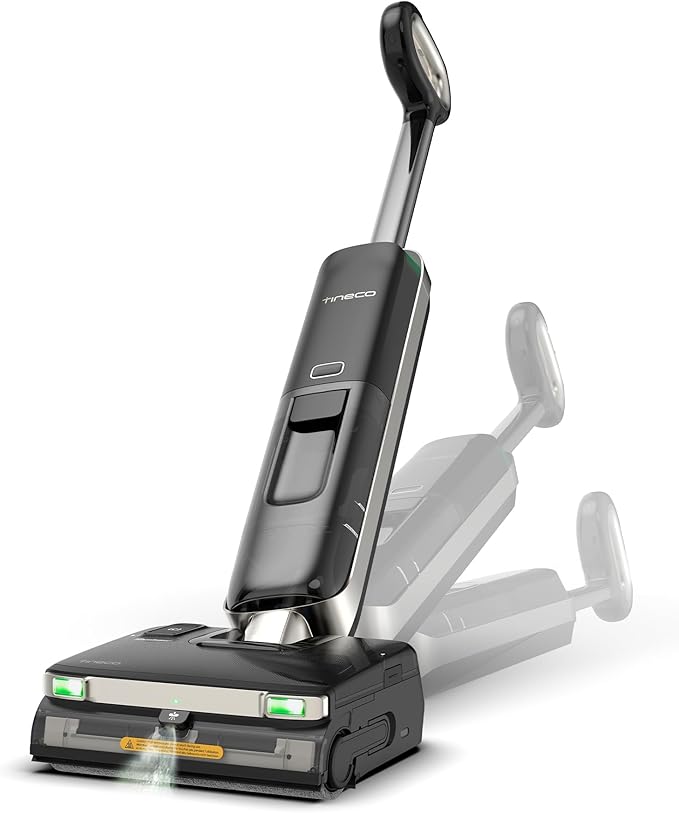 Tineco Floor ONE S9 Master Wet Dry Vacuum Cleaner ThermoBlast Tech &amp Hot Water Vacuum Mop 23kPa Suction 65 Min Runtime 185°F Flashdry 3.9inch Ultra-Slim Stretch Mop