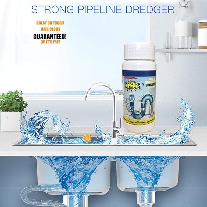 Pipe Dredge Deodorant Powerful Sink Drain Cleaner Pipe Dredging Agent Sewer Toilet Dredge Powder Cleanser Dredge Agent for Kitchen Toilet Pipeline Quick Cleaning Tool