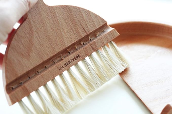 handcrafted table dustpan and brush by Iris Hantverk