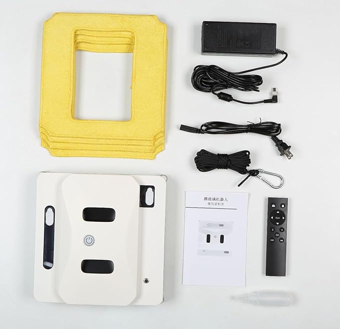 GERRIT Intelligent Fully Automatic Two-Way Water Spray Window Cleaning Robot 2800Pa Strong Suction Window Cleaning Robot Edge Detection Technology Anti-Fall Protection Ultra-Thin Body