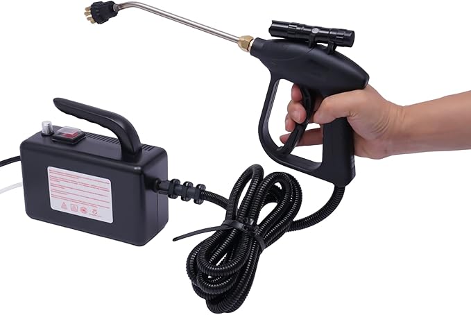 Handheld Steam Cleaner 110V 1700W Steam Cleaner for Car Detailing Steam Cleaner High Pressure Furniture Steam Cleaner Automotive Steam Washer for Cleaning Kitchens Toilets Sofas (Black)