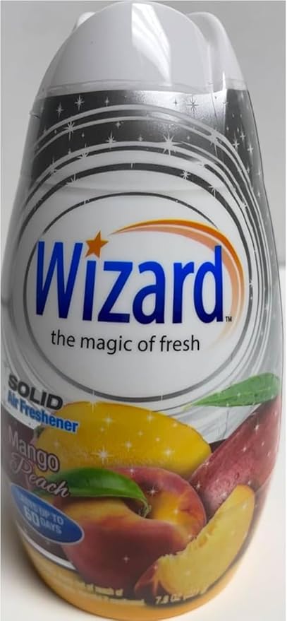Wizard The Magic of Fresh gel Air Freshener solid air freshener 7.8 oz mango peach (Pack of 12)