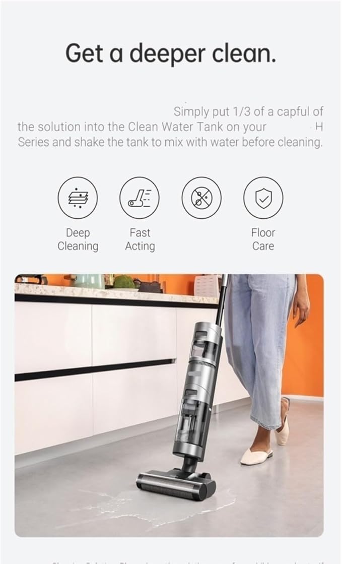 500mL Floor Cleaning Solution. Compatible With Dreame. W10 Pro / H11 / H11 Max / H12 / H12 Pro / M12 Vacuum Cleaner Specific Quick Cleaning Solution