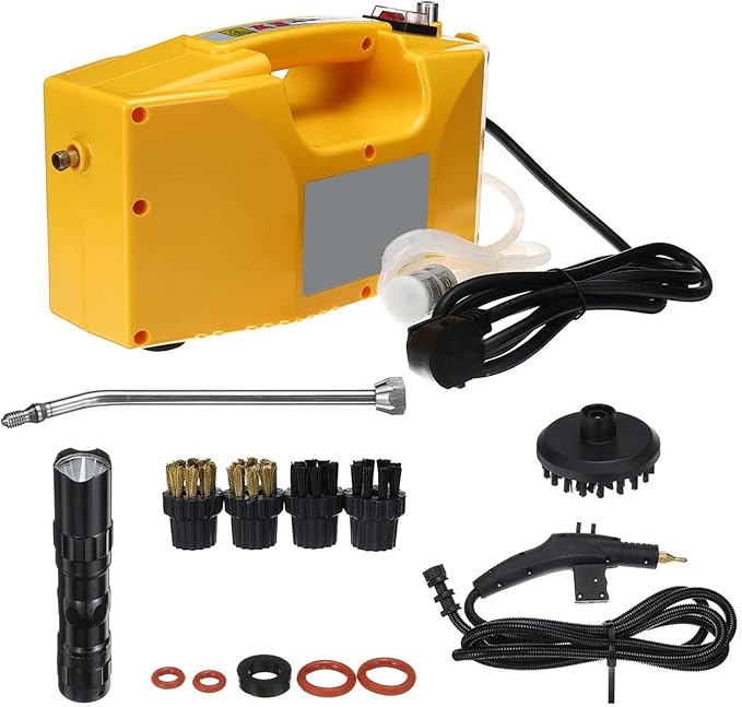 Steam Cleaning 3000W Professional Steam Cleaner Handheld Steam Generator High Pressure Cleaning Machine for Household Kitchen (Color : Yellow)