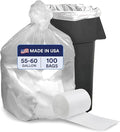 Plasticplace 55-60 Gallon Trash Bags Heavy Duty Black Garbage Bags 100 Count for Lawn Yard and Outdoor Waste Disposal Ideal for Industrial Trash Cans Contractors and Home Improvement Projects