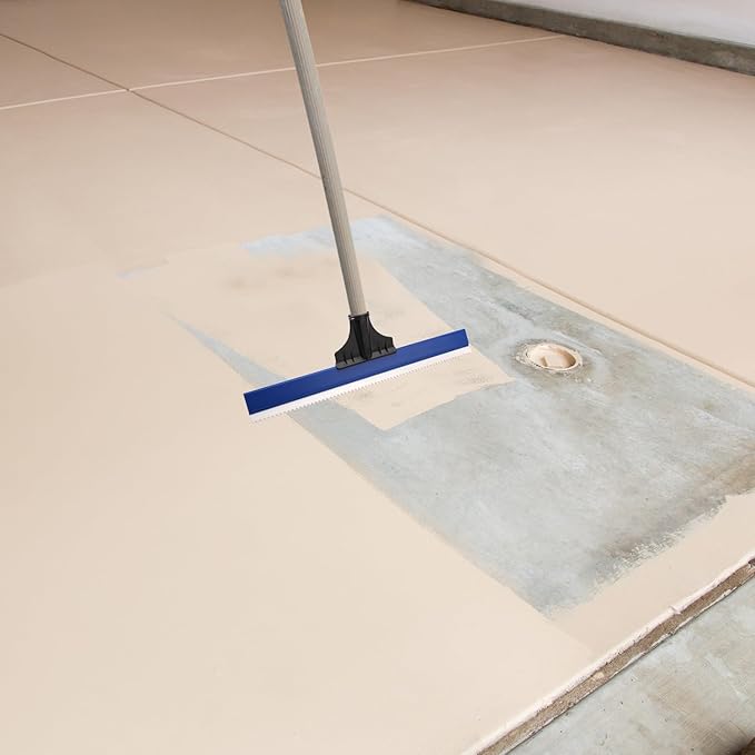 Epoxy Floor Squeegee 16 Inch Epoxy Squeegee with 0.16 Inch Teeth Notched for Self Leveling Cement Urethane Trowel Spreader Floor Tools for Professionals Beginners