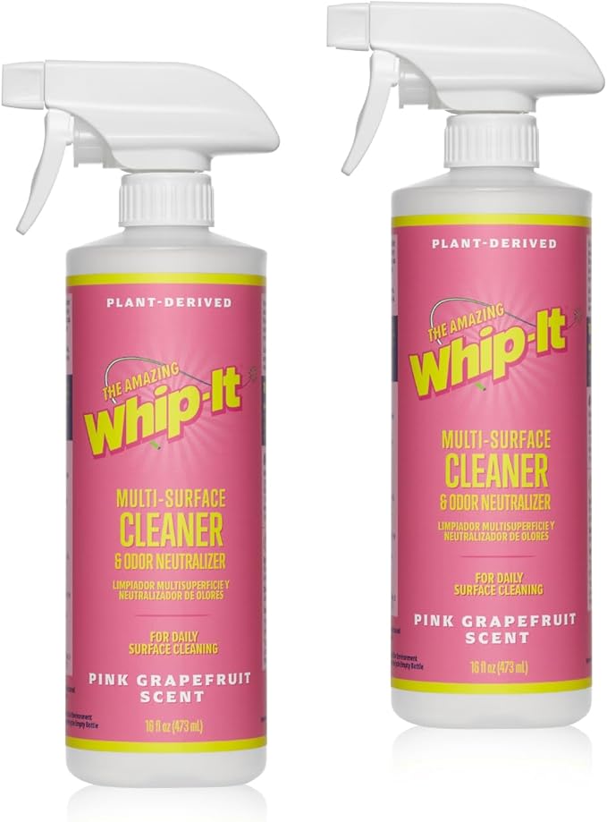 Whip-It® Multi Surface Cleaner Stain Remover and Odor Neutralizer - Grapefruit Scent 32oz (2-16oz)