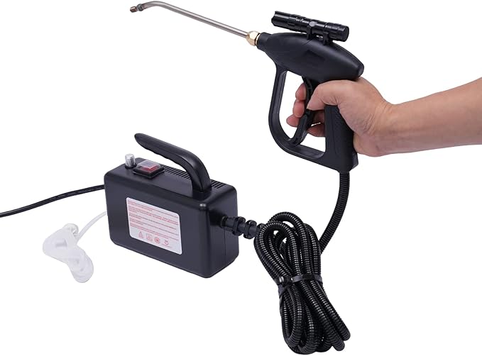High Pressure Steam Cleaner Handheld 110V 1700W Automatic Mobile Machine Portable Steam Cleaner Multi-functional Cleaning Tool for Home Kitchen Bathroom Car Use (Black)